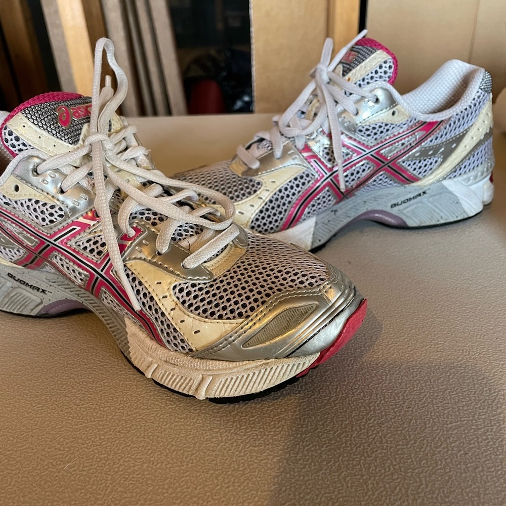 ASICS Gel-1160 Athletic Running Shoe Womens Size 7.5 T0J8N White Pink Black Gray